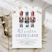 Winter Onederland Kerst Verjaardagsfeest 1e  Kaart