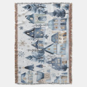 Winter Onederland Kersthuizen Deken (Voorkant Verticaal)