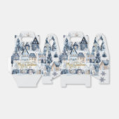 Winter Onederland Kersthuizen Verjaardag Bedankdoosjes (Uitgevouwen)