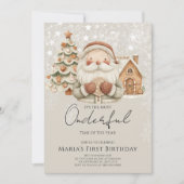 Winter Onederland Kersthuizen Verjaardag Kaart (Voorkant)