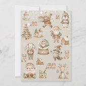 Winter Onederland Kersthuizen Verjaardag Kaart (Achterkant)