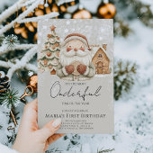 Winter Onederland Kersthuizen Verjaardag Kaart