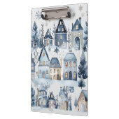 Winter Onederland Kersthuizen Verjaardag Klembord (Links)