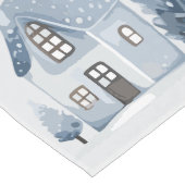 Winter Onederland Kersthuizen Verjaardag Lange Tafelloper (Hoek)