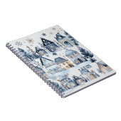 Winter Onederland Kersthuizen Verjaardag Notitieboek (Rechterzijde)