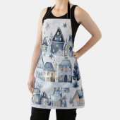 Winter Onederland Kersthuizen Verjaardag Schort (Insitu)