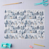 Winter Onederland Kersthuizen Verjaardag Tissuepapier (Craft)