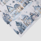 Winter Onederland Kersthuizen Verjaardag Tissuepapier (Detail)