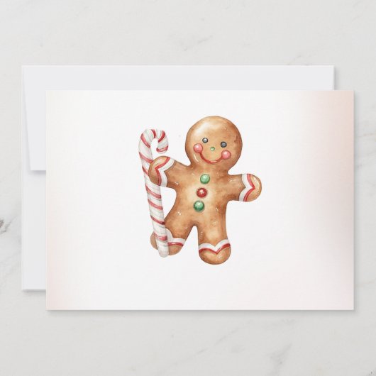 Winter Onederland Kerstkoekje Verjaardagsfoto Kaart (Achterkant)