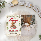 Winter Onederland Kerstkoekje Verjaardagsfoto Kaart
