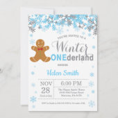 Winter Onederland Kerstman 1e verjaardag Kaart (Voorkant)