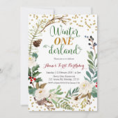 Winter Onederland Kerstmis: Birthday Kaart (Voorkant)