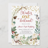 Winter Onederland Kerstmis: Birthday Kaart (Voorkant)