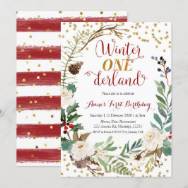 Winter Onederland Kerstmis: Birthday Kaart