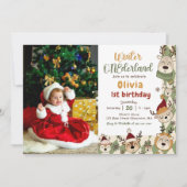 Winter ONEderland Kerstmis Rendier Verjaardag Kaart (Voorkant)