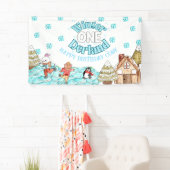 Winter onederland Kerstmis verjaardag Banner (Insitu)
