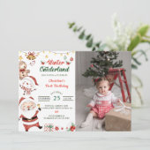 Winter Onederland Kerstmis Verjaardag Foto Kaart (Staand voorkant)