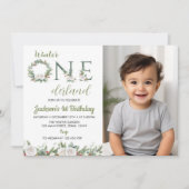 Winter Onederland Kerstmis Verjaardag Foto uitnodi Kaart (Voorkant)