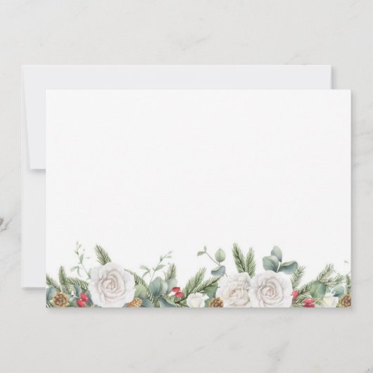 Winter Onederland Kerstmis Verjaardag Foto uitnodi Kaart (Achterkant)