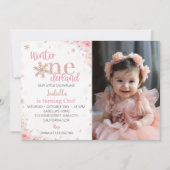 Winter Onederland Kerstmis Verjaardag Uitnodiging (Voorkant)