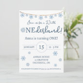 Winter ONEderland, Kinderen sneeuwvlok Verjaardags Kaart (Staand voorkant)