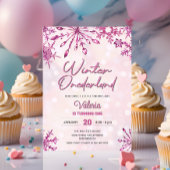 Winter Onederland Kleine Sneeuwvlok 1e Verjaardag Kaart