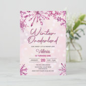 Winter Onederland Kleine Sneeuwvlok 1e Verjaardag Kaart (Staand voorkant)