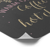 Winter Onederland Koffie- en Warme Chocolade Bord Poster (Hoek)