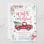 Winter ONEderland Marine Winter Truck Sneeuwman Fe Kaart (Voorkant)