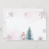 Winter ONEderland-meisje 1e verjaardagsuitnodiging Kaart (Achterkant)