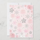 Winter Onederland meisje eerste 1e verjaardag Kaart (Achterkant)