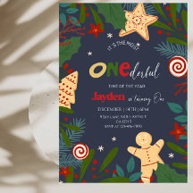 Winter Onederland Meisje Eerste Verjaardagsfeestje
