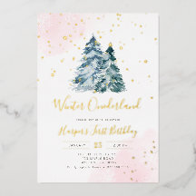 Winter Onederland meisje wordt 1 jaar