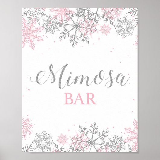 Winter Onederland Mimosa Bar Poster (Voorkant)