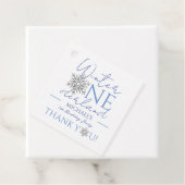 Winter ONEderland Minimalistisch Jongen 1e Verjaar Bedankjes Labels (In situ)