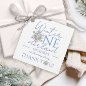 Winter ONEderland Minimalistisch Jongen 1e Verjaar Bedankjes Labels