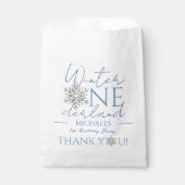 Winter ONEderland Minimalistisch Jongen 1e Verjaar Bedankzakje (Voorkant)