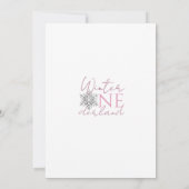 Winter ONEderland | Minimalistisch meisje 1e verja Kaart (Achterkant)