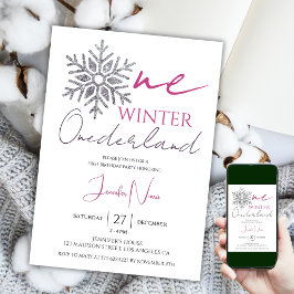 Winter ONEderland | Minimalistisch meisje 1e verja Kaart