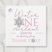 Winter ONEderland minimalistisch meisje 1e verjaar Bedankjes Labels (Voorkant)