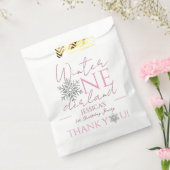 Winter ONEderland minimalistisch meisje 1e verjaar Bedankzakje (Gezegeld)