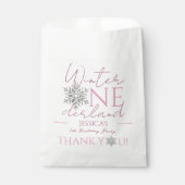 Winter ONEderland minimalistisch meisje 1e verjaar Bedankzakje (Voorkant)