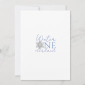 Winter ONEderland | Minimalistische jongen 1e verj Kaart (Achterkant)