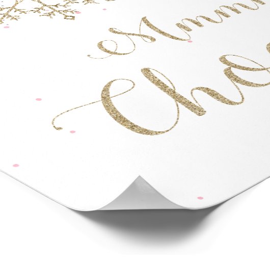 Winter Onederland Mmmm Chocolade Sign. Poster (Hoek)