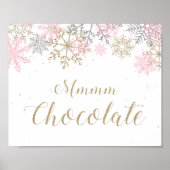 Winter Onederland Mmmm Chocolade Sign. Poster (Voorkant)