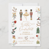 Winter Onederland Notenkraker 1e verjaardag Kaart (Voorkant)