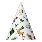 Winter onederland Notenkraker blauw goud ballerina Feesthoedjes (Achterkant)