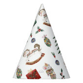 Winter onederland Notenkraker blauw goud ballerina Feesthoedjes (Links)