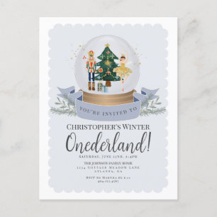 Winter Onederland Notenkraker eerste verjaardagsui Briefkaart