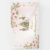 Winter Onederland Notenkraker Verjaardagsfeest Spandoek (Verticaal)